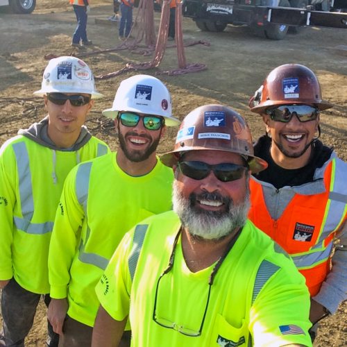 Swinerton employees (L-R) Nelson Alcantar, Vince Longo, Supt. Mike Isaacson and Victor Gonzales.